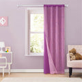 Kids Room Blackout Curtain Panel with Sheer Layer - 38x84 Inch