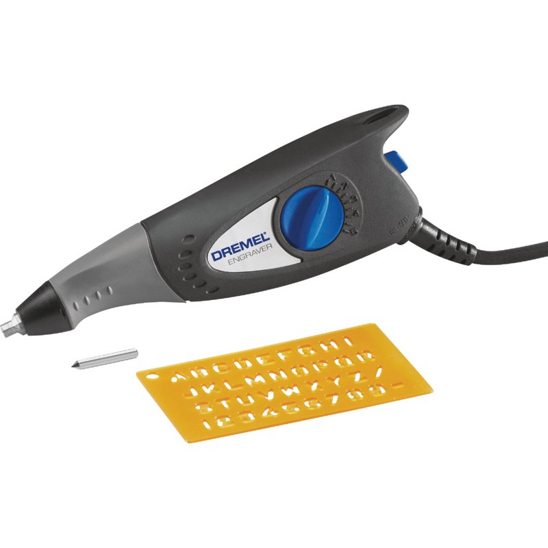 Electric Engraving Pen Kit for Leather, Metal, Glass, Wood - Rotary Tool with Stencils