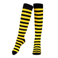 Dress Up America Knee-High Striped Socks for Kids - Black & Yellow (Variation: Black & Yellow, 10), Dress-Up Costume & Everyday Wear