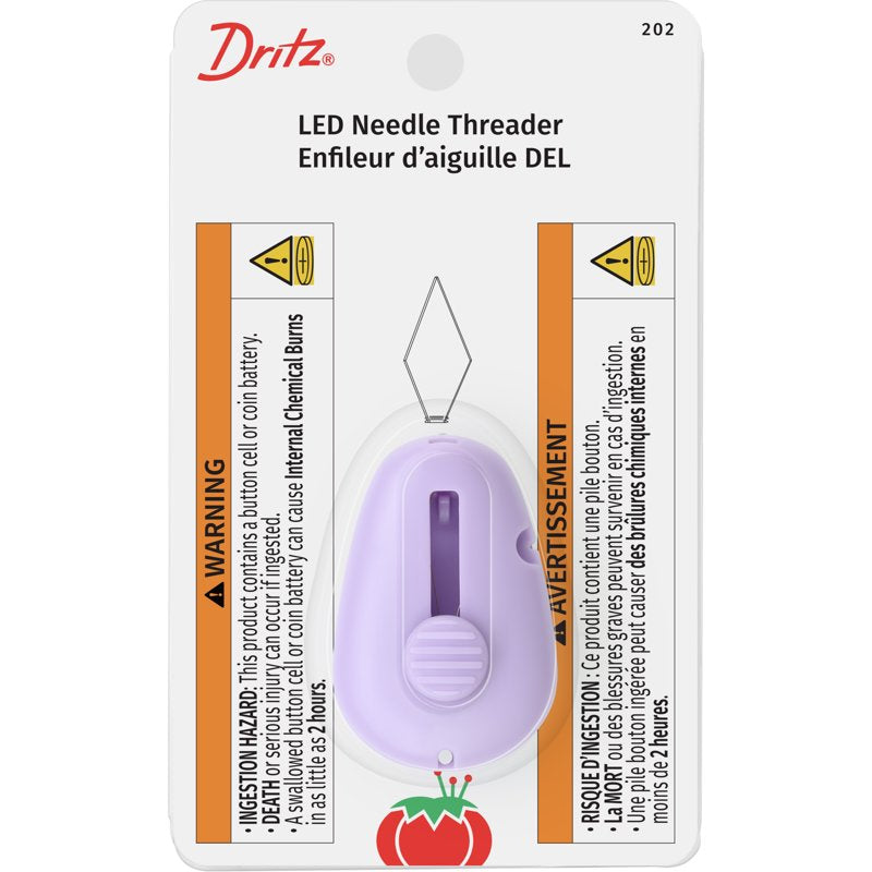 LED Needle Threader with Cutter - Retractable, Lighted for Sewing & Quilting