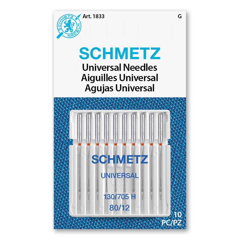 Universal Sewing Machine Needles Size 80/12 - 10 Pack