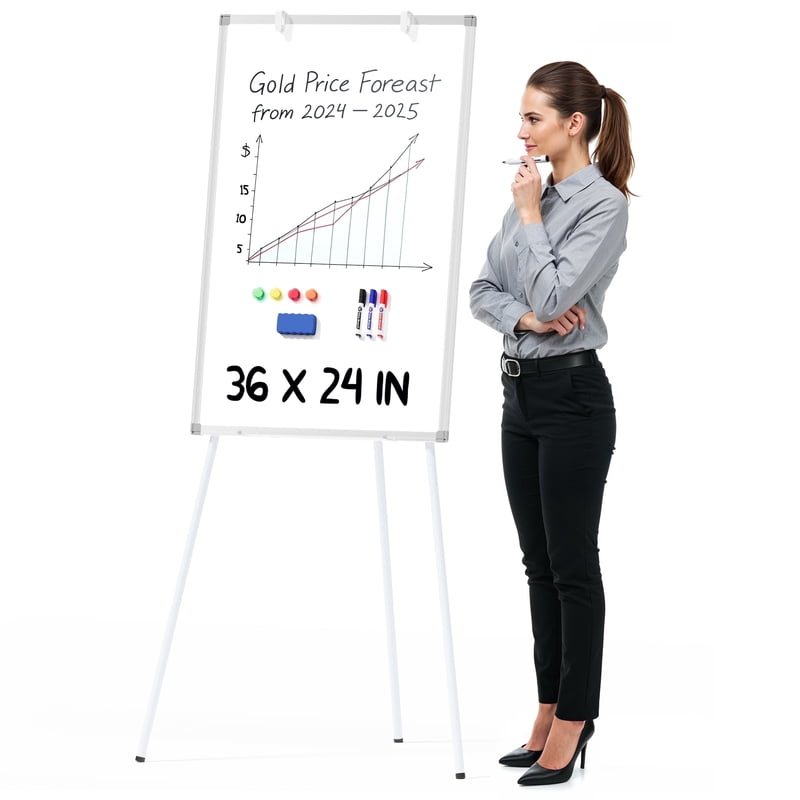 Portable Magnetic Whiteboard with Adjustable Tripod Stand for Home Office School