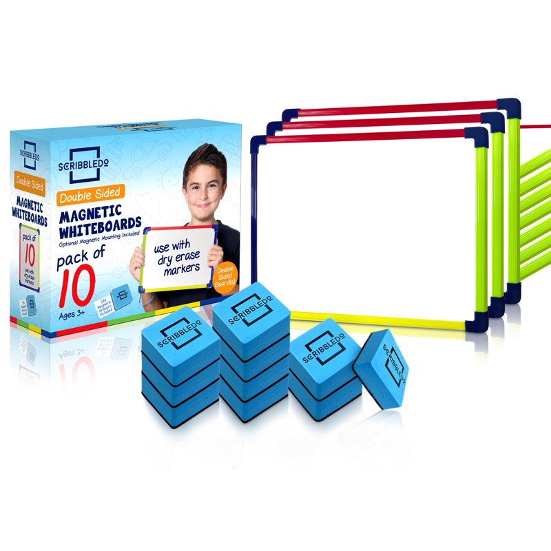 9x12 Inch Magnetic Dry Erase Boards Pack of 10 - Portable Educational Whiteboards
