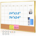 Magnetic Dry Erase Calendar Whiteboard Cork Board Combo 24x18 Wall Organizer