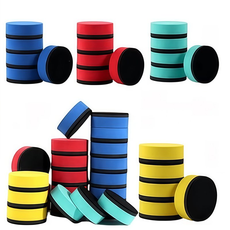 Mini Magnetic Dry Erase Erasers 48 Pack for Whiteboards & Chalkboards