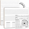 Double-Sided Guitar Practice Whiteboard - Chord Diagrams & Line Sets, 11x14 Inches