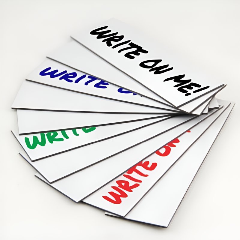 Magnetic Dry Erase Shelf Labels 1x2 Inches 25 Pack White
