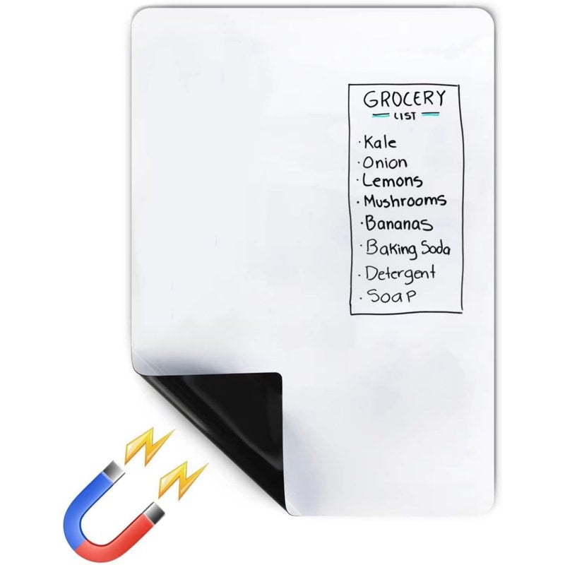 Magnetic Dry Erase Whiteboard for Refrigerator 18x12 Inch, Stain-Resistant Whiteboard Sheet for Kitchen & Office