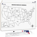 United States Map Whiteboard - 11x14 Classroom Dry Erase Board for Learning
