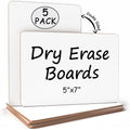 Small Double-Sided Dry Erase Whiteboards - 5 Pack, 5x7 Inches Classroom Supplies