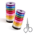 Rainbow Elastic Jewelry Cord for Crafting, 65.62ft 0.8mm Stretch String for Bracelets