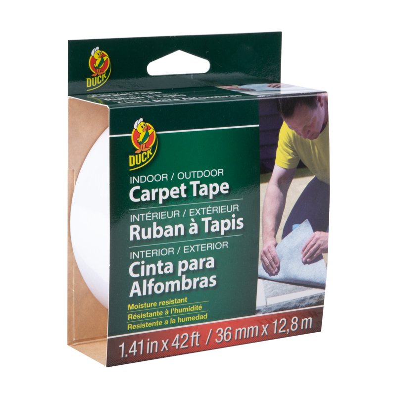 Indoor/Outdoor Carpet Tape - Heavy Duty Double Sided Adhesive, 42 ft Roll