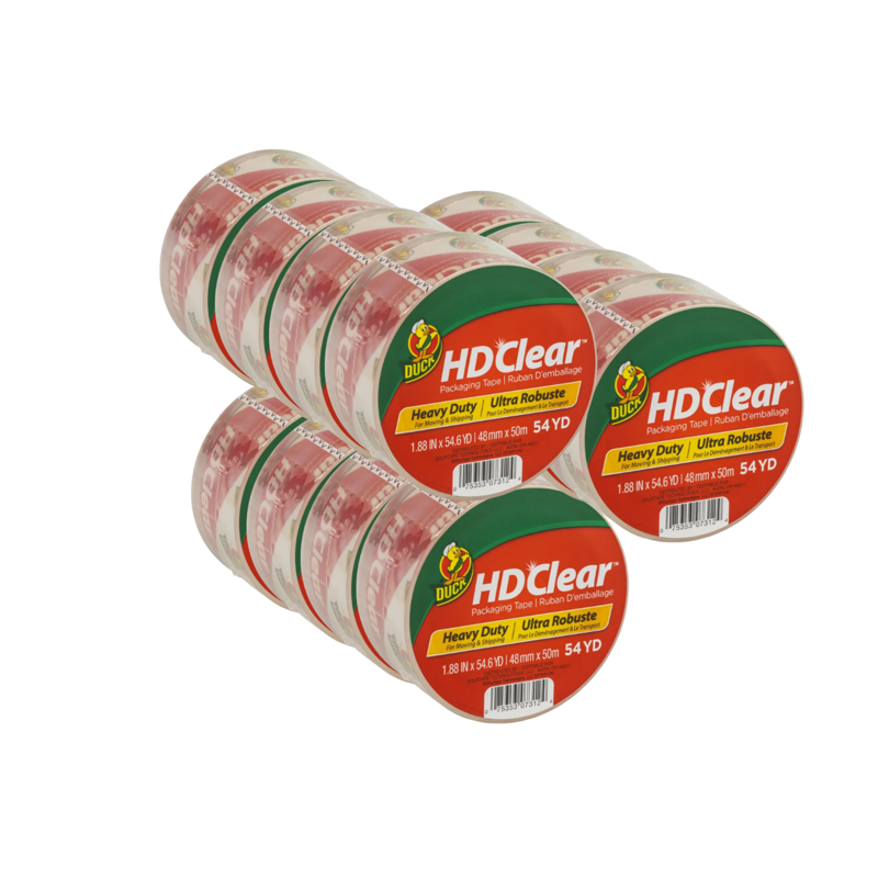 Heavy Duty Clear Packing Tape 12 Pack - 1.88 in x 54.6 yd for Shipping & Moving