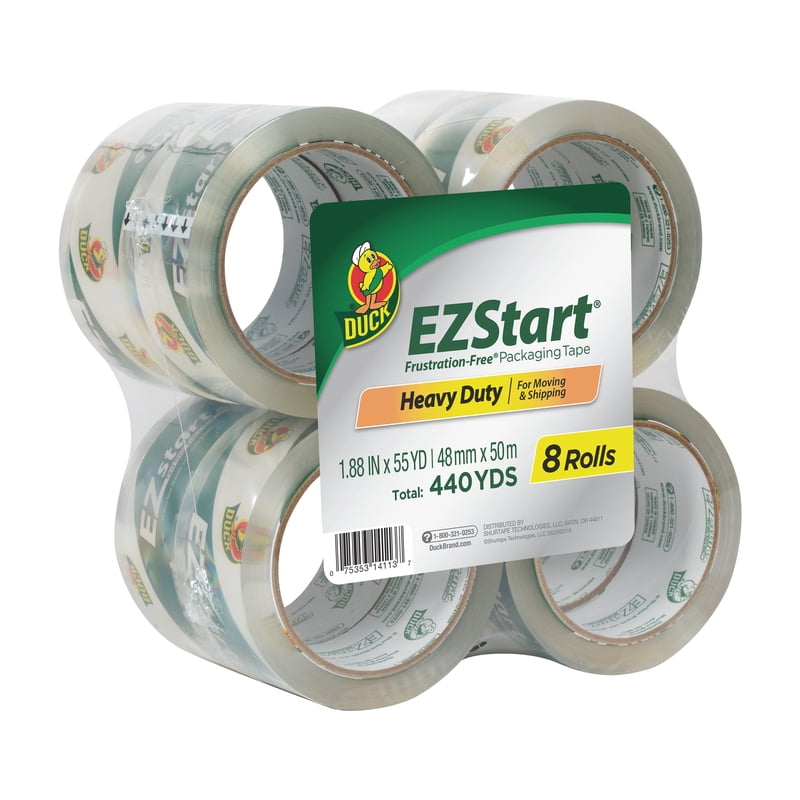 Clear Packing Tape 1.88 in. x 55 yd. - 8 Rolls, Frustration-Free Design