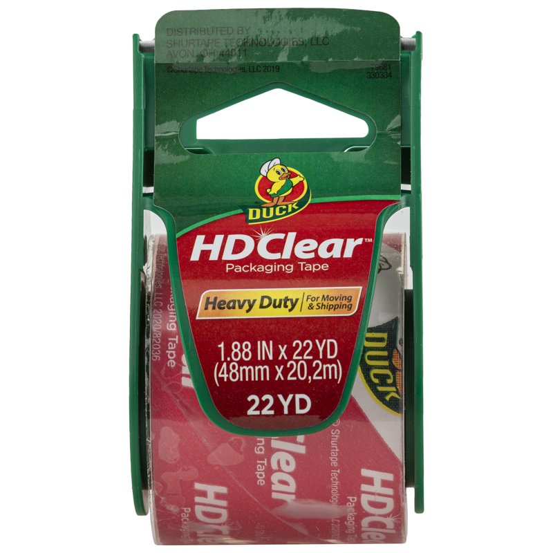 Heavy Duty Packing Tape with Dispenser - Clear 1.88 in x 22.2 yd - Multiple Pack Sizes
