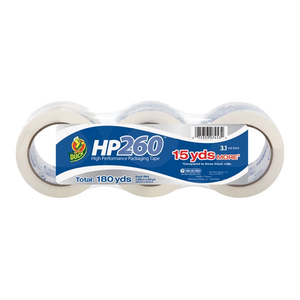 Clear Packing Tape 1.88 in x 60 yd - 3 Pack for Shipping & Moving