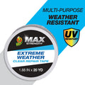 Weatherproof Clear Tape for Sealing & Insulation - Max Strength 1.88 in. x 20 yd.