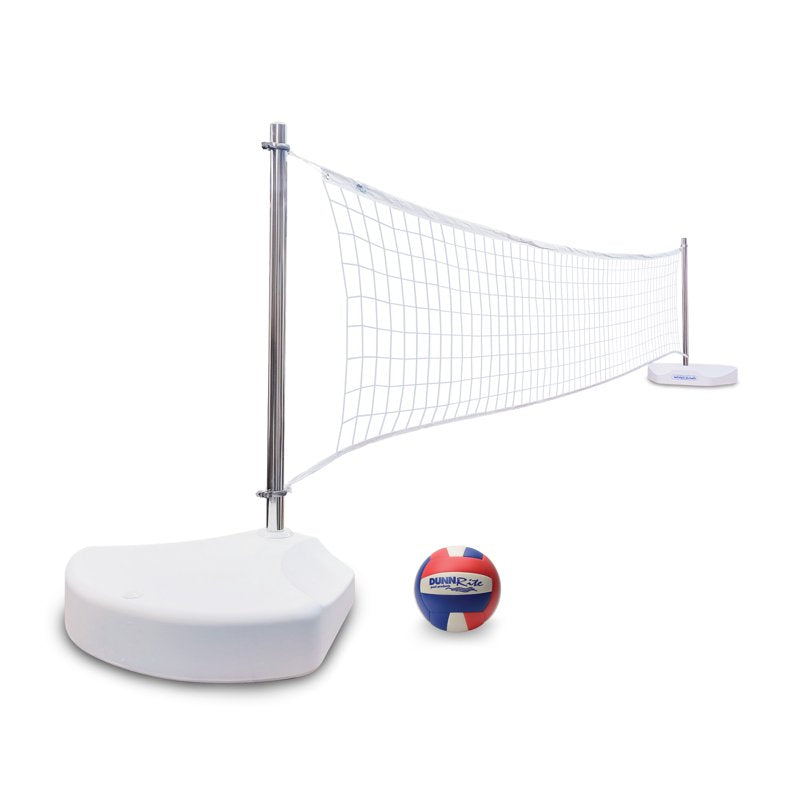 Stainless Water Volleyball Set for Pool - Regulation Size, Adjustable Net, Heavy-Duty Steel Posts