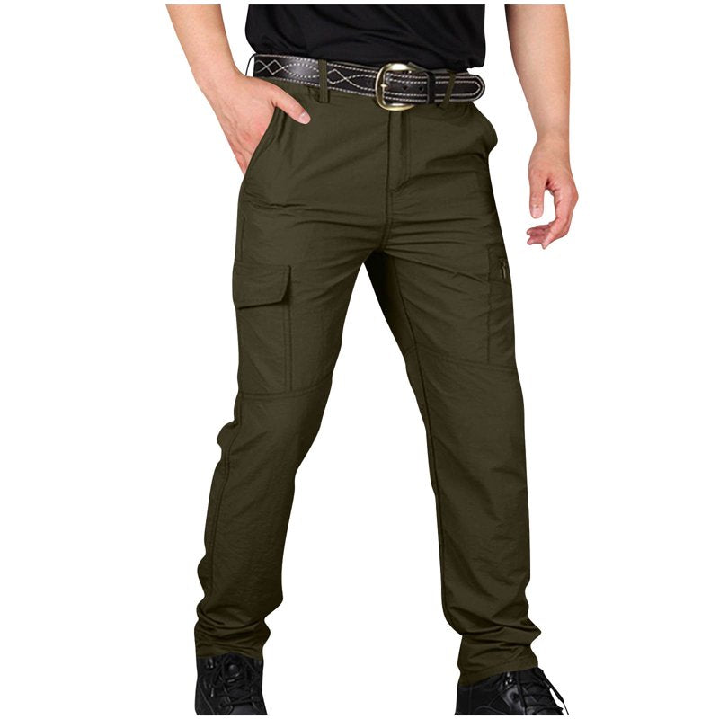Men's Waterproof Cargo Work Pants with Pockets - Heavy Duty Outdoor Trousers