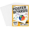White Poster Boards 22x28 Inches Bulk Pack for Presentations & Creative Projects