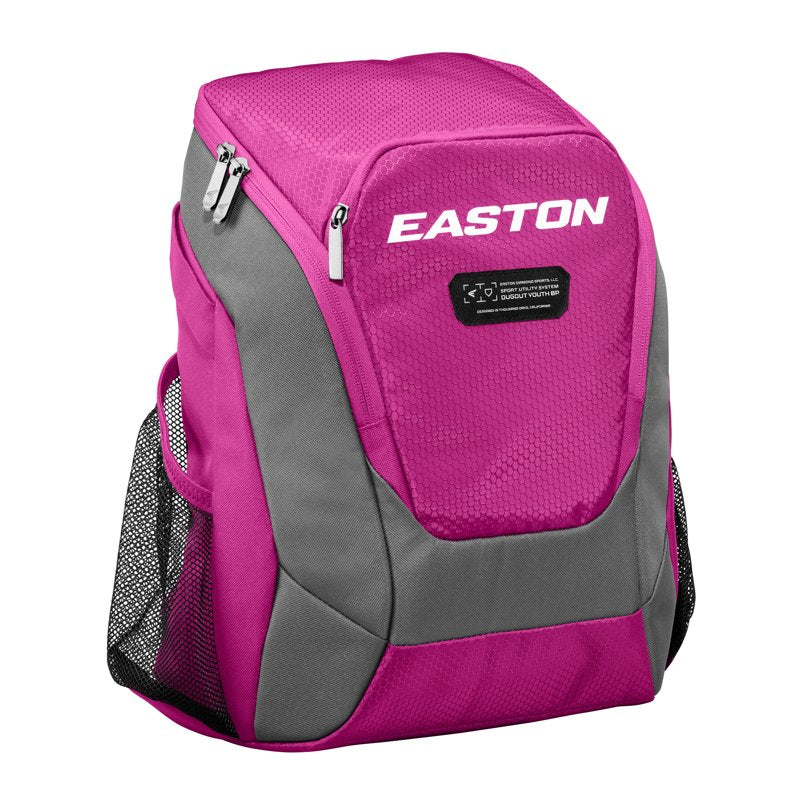 Youth Sports Backpack with Helmet & Water Bottle Pockets - Pink
