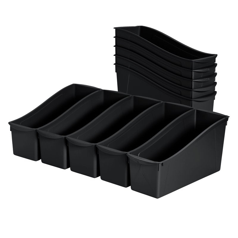 Multipurpose Plastic Storage Book Bins - 10-Pack Classroom & Home Organization