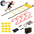 Adjustable Speed & Agility Ladder for Training Indoor Outdoor Yellow