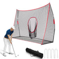 EDX 7x7 ft Golf Practice Net with Target Holes - Indoor Outdoor Training