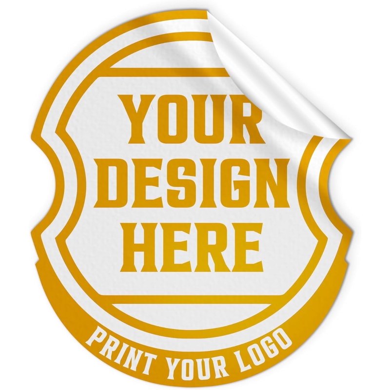 Custom Logo Stickers - Personalized Vinyl Labels Bulk Sets for Business & Packaging