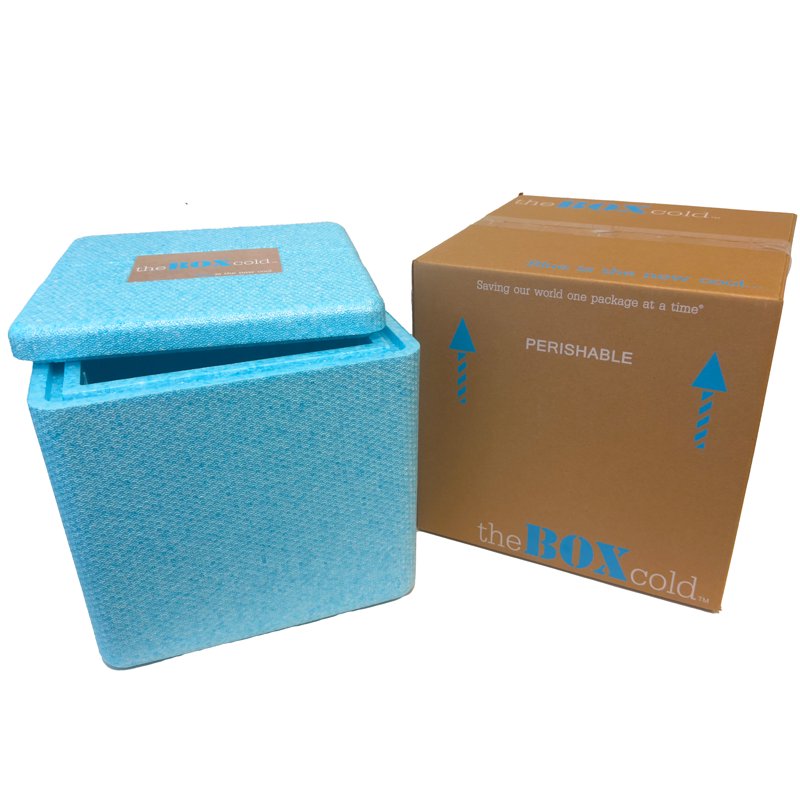 Insulated Cold Shipping Box with Foam Cooler - Reusable & Recyclable