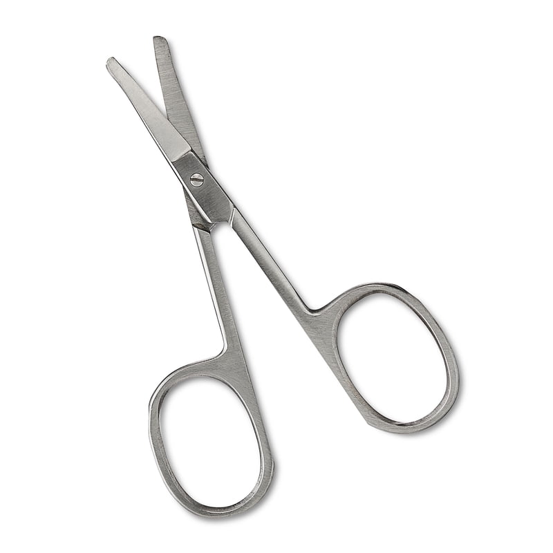 Safety Tip Grooming Scissors - Stainless Steel, Precise Ear and Facial Hair Trimming