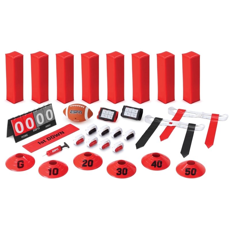 Flag Football Set with Belts Pylons & Accessories for Youth Practice