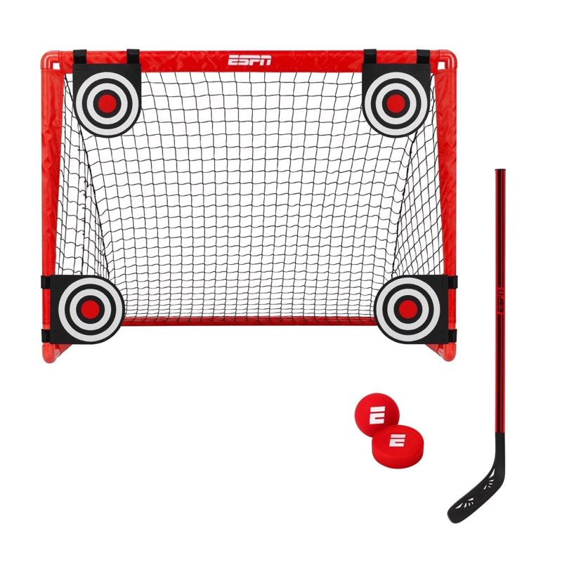Kids Street Hockey Training Set with Net, Targets, Stick, Puck & Ball