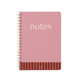 Spiral Hardcover Notebook B5 Size - College Ruled Pink Lined Journal