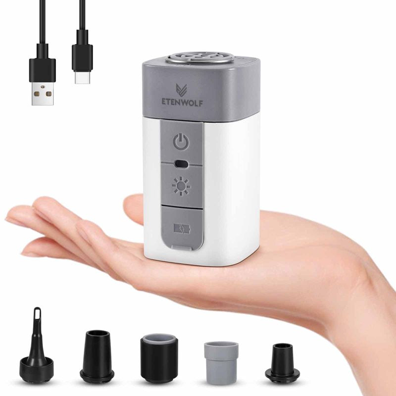 Portable Mini Air Pump with 3200mAh Battery for Inflatables, Fast Inflation & Deflation