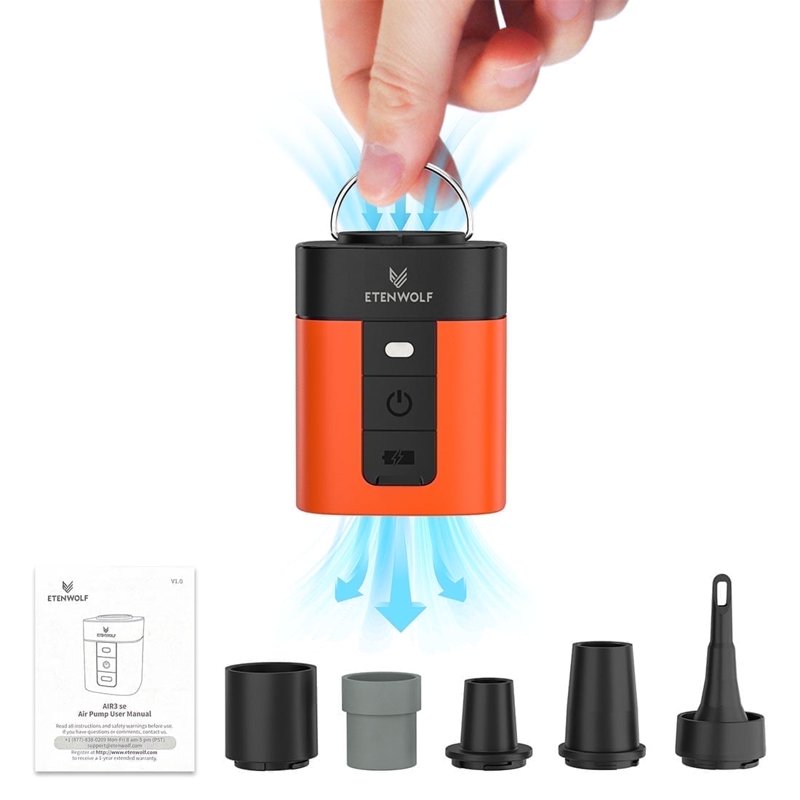 Electric Air Pump for Inflatable Pools, Air Mattresses & Sleeping Pads - Portable, Fast Inflation