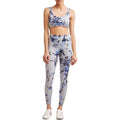 Women's Floral Side Stripe Leggings - High-Waist Activewear Yoga Pants
