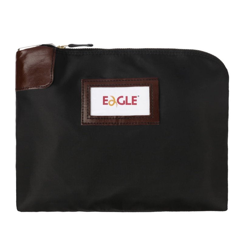 Secure Leather Cash Deposit Bag with Lock & Keys for Bank & Travel