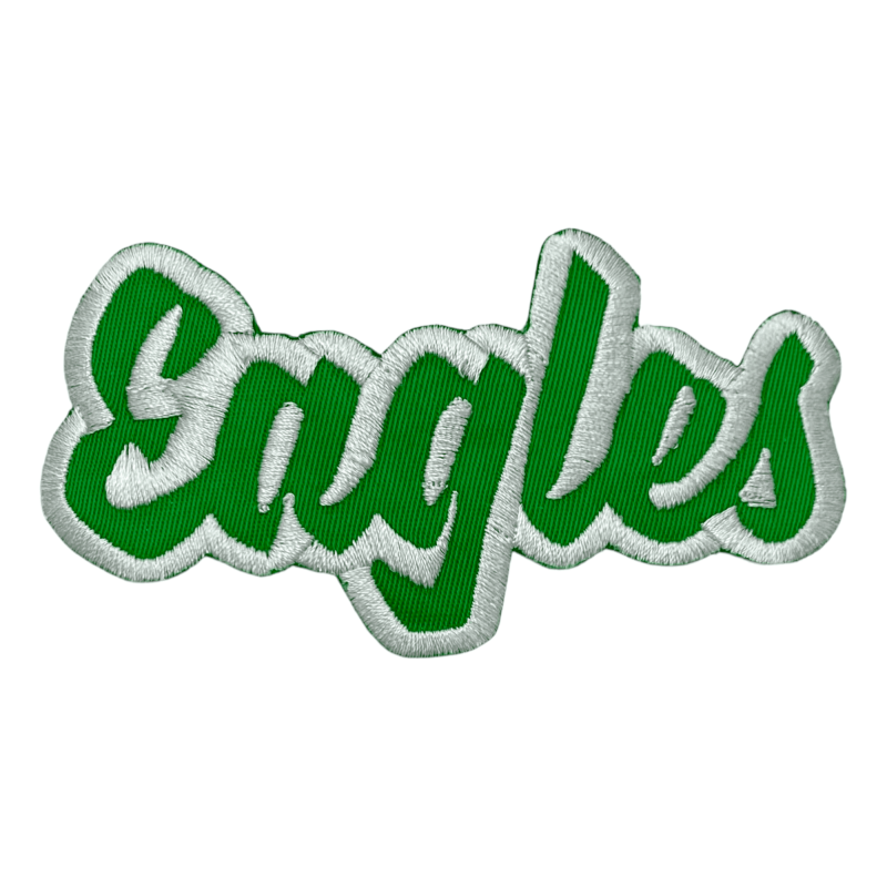 Embroidered Eagle Iron-On Patch - Green & White, 2x4 Inch, Durable Fabric