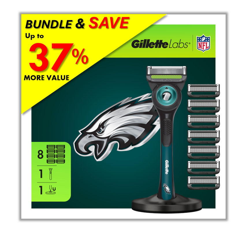 Gillette Razors & Blade Refills Gameday Razor Bundle with Magnetic Stand