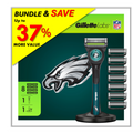 Gillette Razors & Blade Refills Gameday Razor Bundle with Magnetic Stand