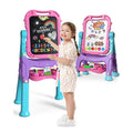 Kids Art Easel 4-in-1 Rotatable Double-Sided Drawing & Chalkboard Pink