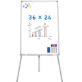 Magnetic Portable Whiteboard Easel with Adjustable Tripod Stand 36x24 - Office & Classroom