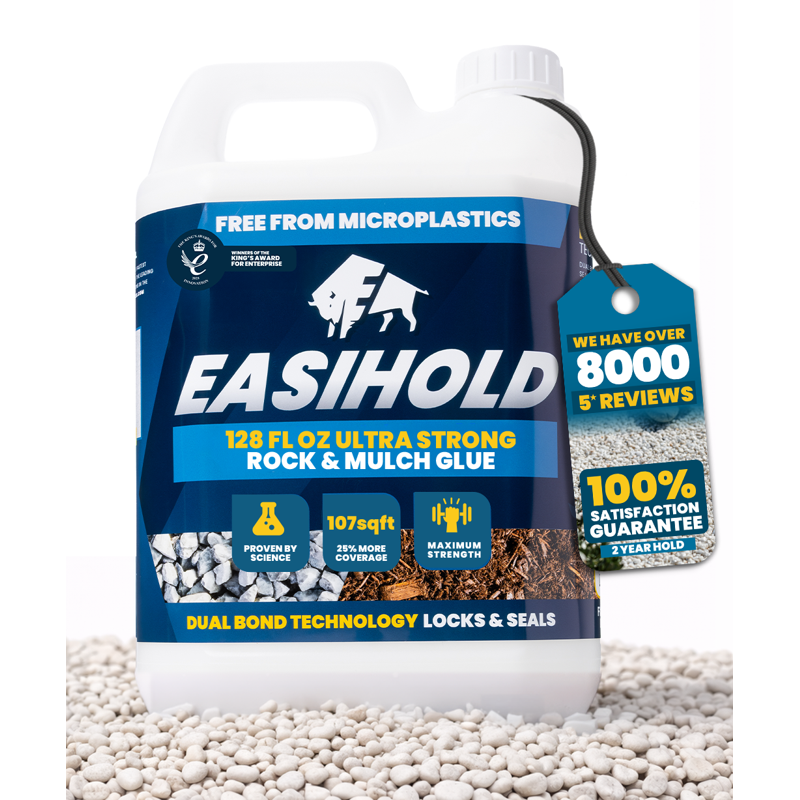Landscaping Gravel & Stone Adhesive - Heavy-Duty Rock & Mulch Glue