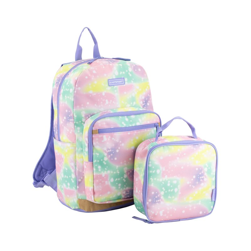 Unisex 17-Inch Backpack & Lunch Box Set with Multiple Color Options