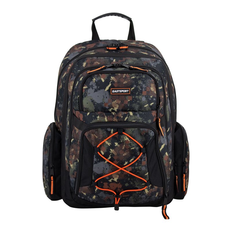 Expandable Bungee Backpack with Multiple Pockets and Water-Resistant Bottom