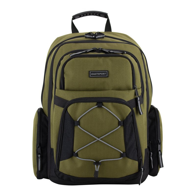 Expandable Bungee Backpack with Laptop Sleeve and Multiple Pockets - Durable Travel & School Bag