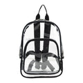 Clear Daybreak Backpack with Multiple Compartments - Black
