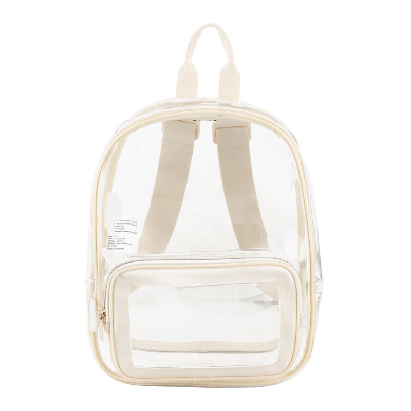 Clear Fashion Dome Backpack with Frameless Design and Adjustable Straps
