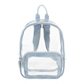 Clear Fashion Dome Backpack with Denim Trim - Unisex Stylish School Bag